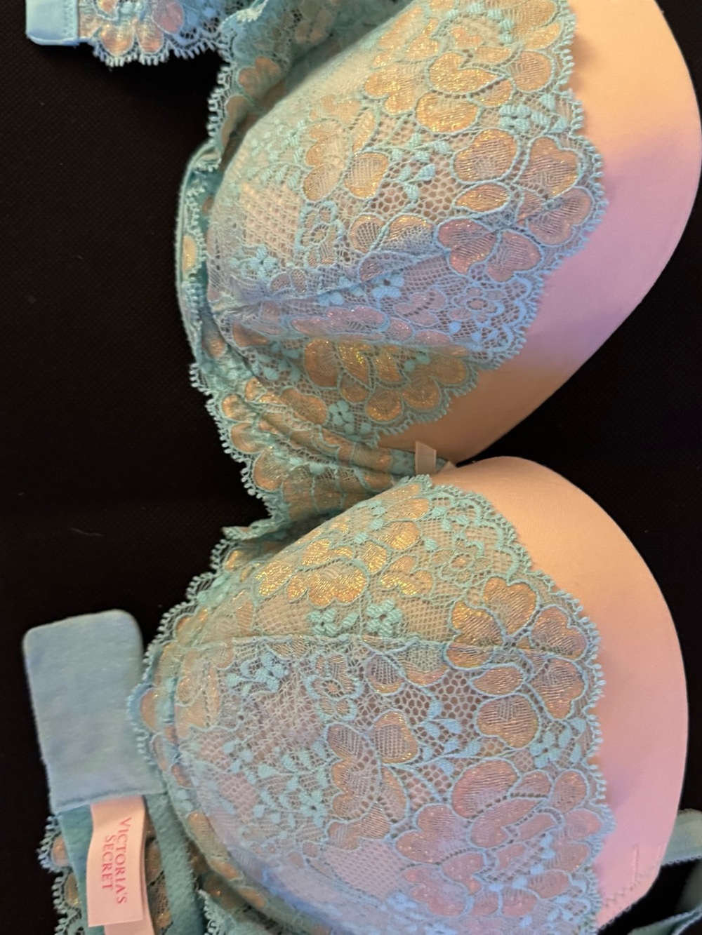 Victoria's Secret Aqua Lace Push-Up Bra